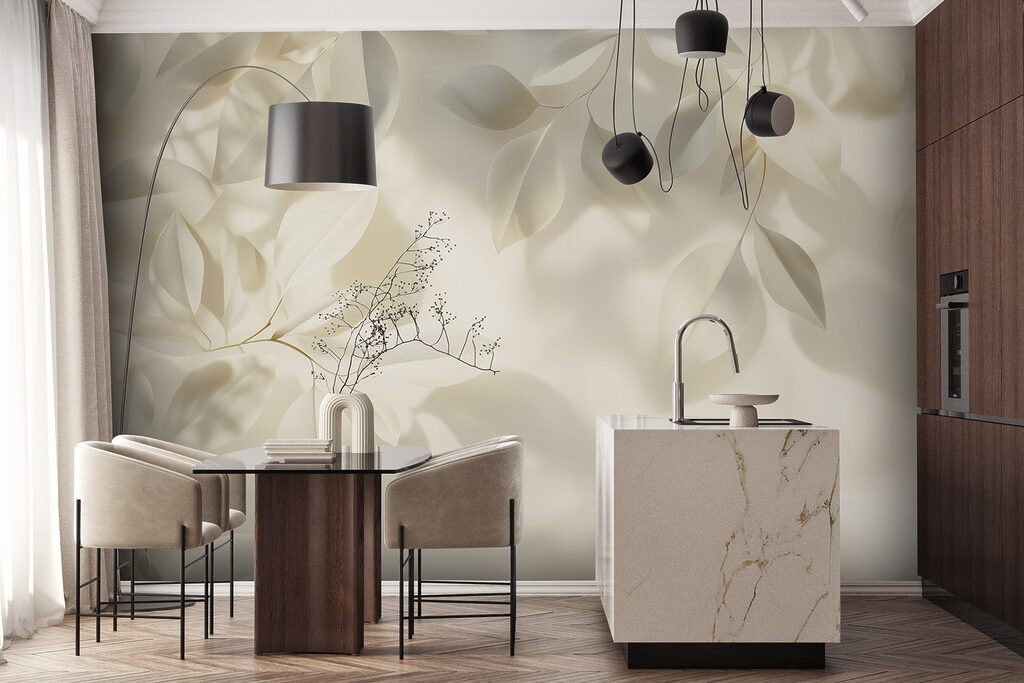 Witte bladeren met zonvlekken — interieur 6