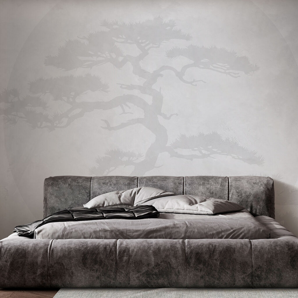 Boomsilhouet in een lichtkring — interieur 2
