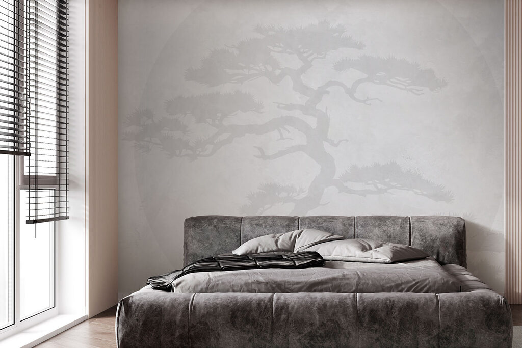 Boomsilhouet in een lichtkring — interieur 3