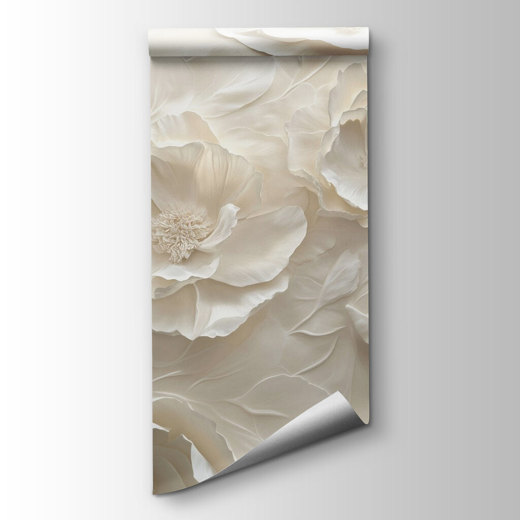 Roomwitte bloemen in golven — productweergave