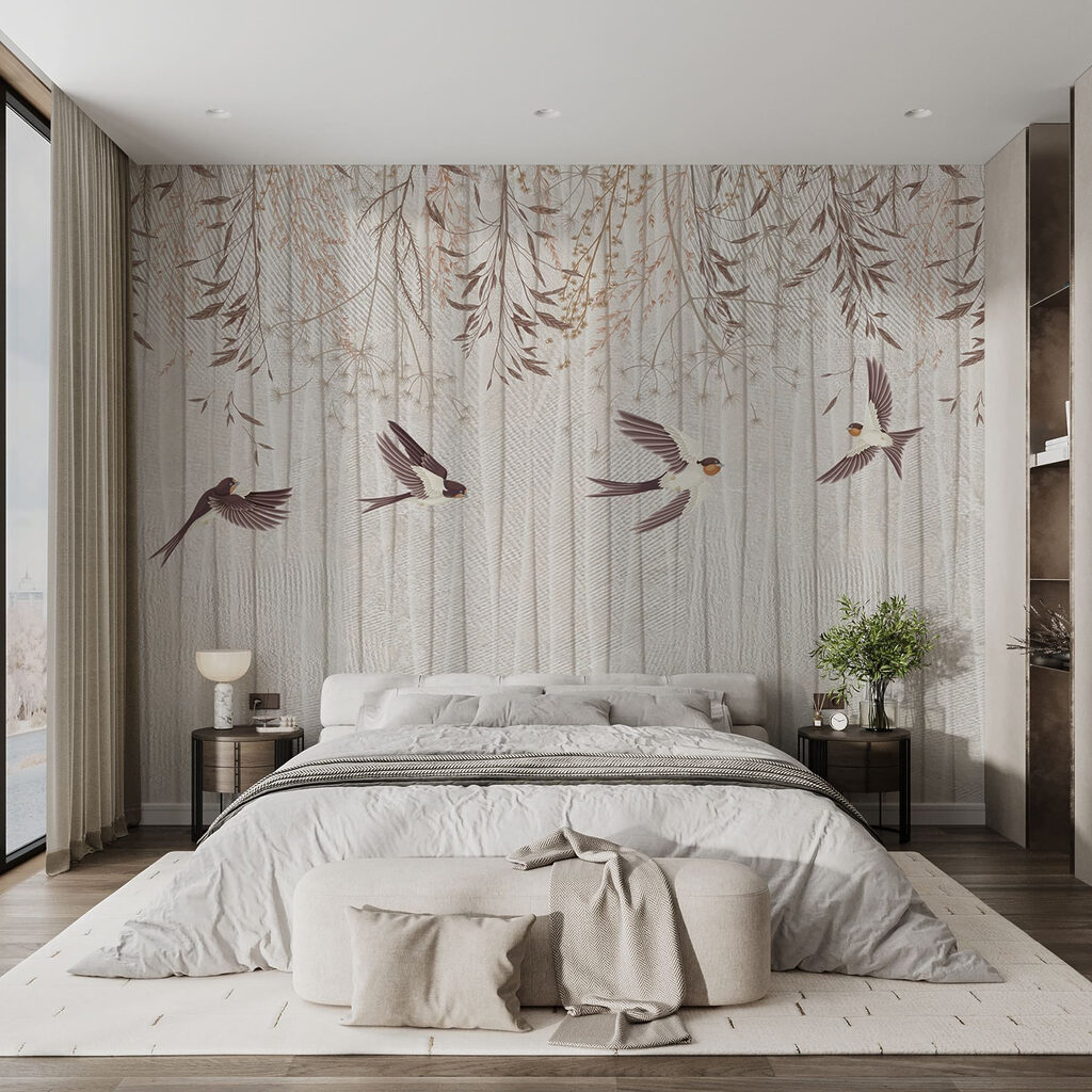 Zwaluwen onder hangende twijgen — interieur 2