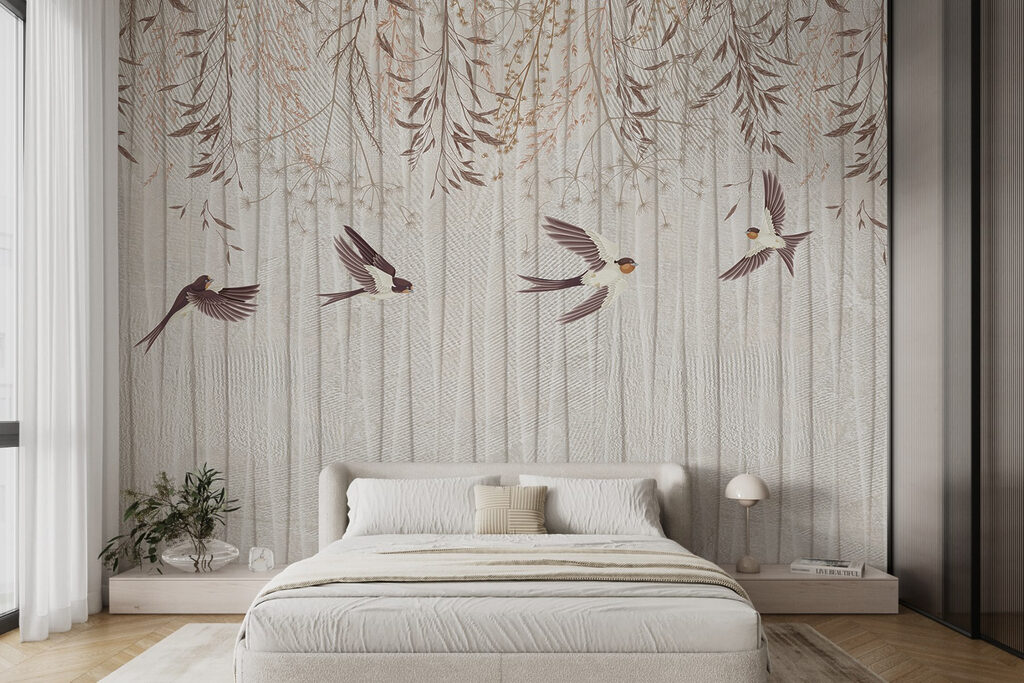 Zwaluwen onder hangende twijgen — interieur 3