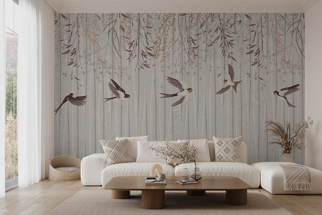 Zwaluwen onder hangende twijgen — interieur 4