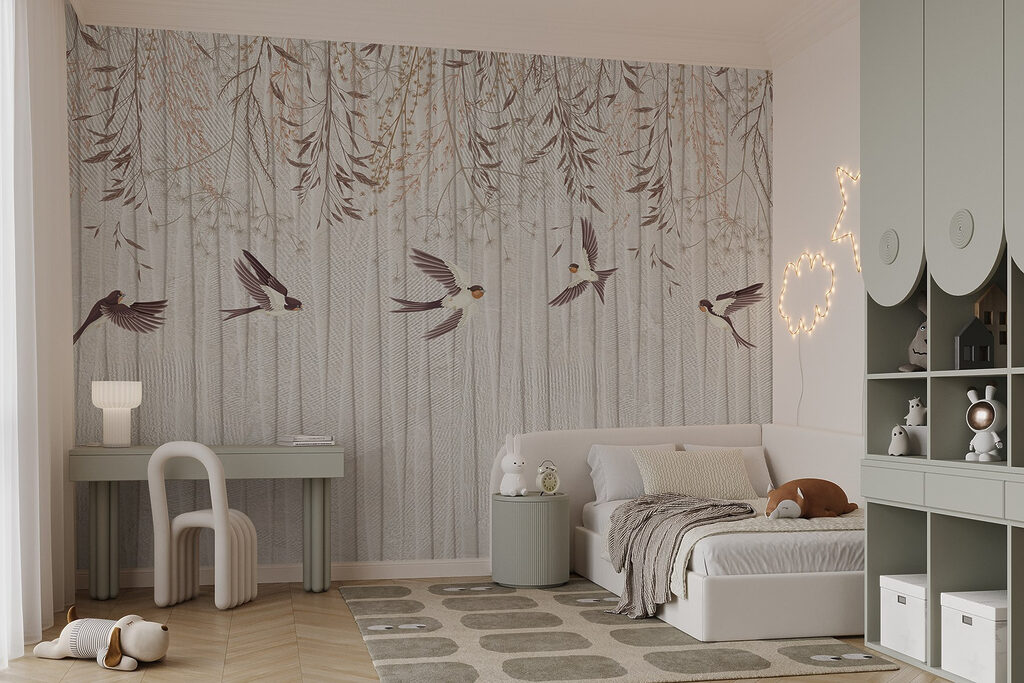 Zwaluwen onder hangende twijgen — interieur 5