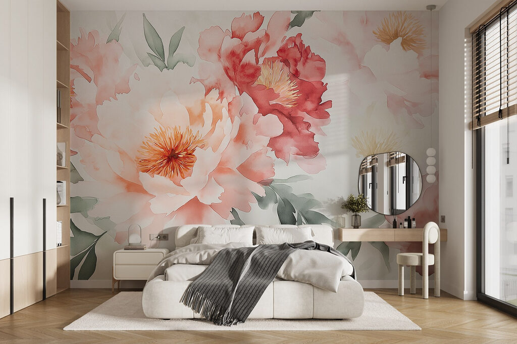 Prachtige bloemen in zachte tinten — interieur 2