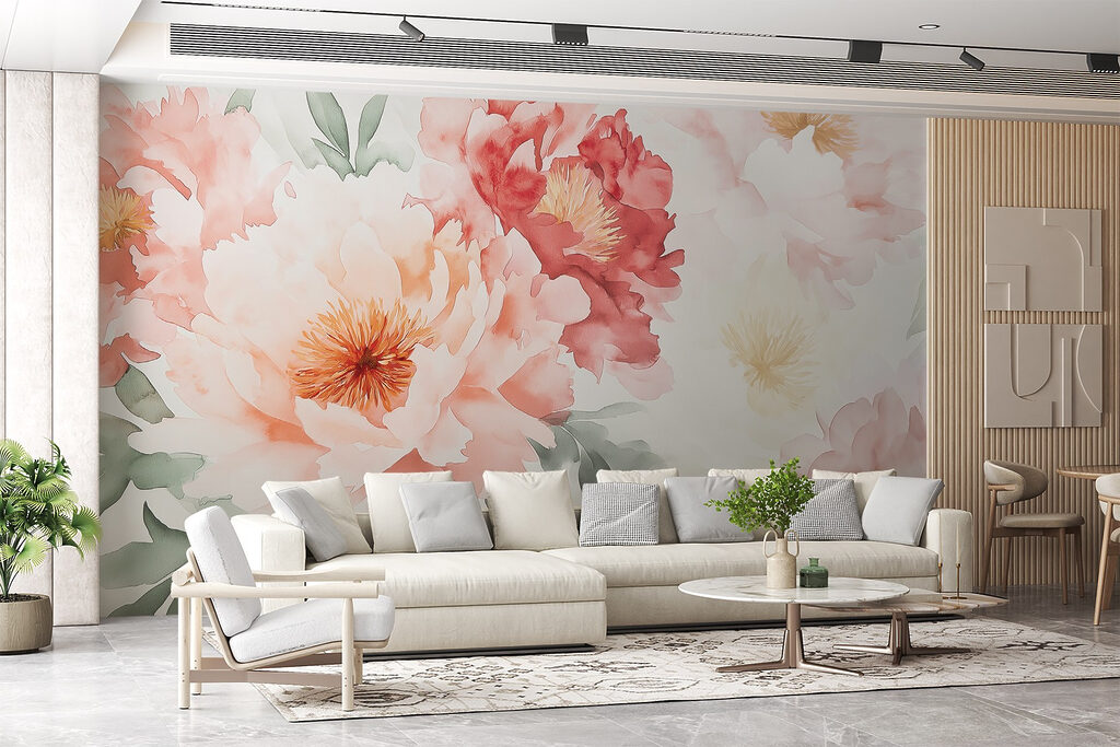 Prachtige bloemen in zachte tinten — interieur 3