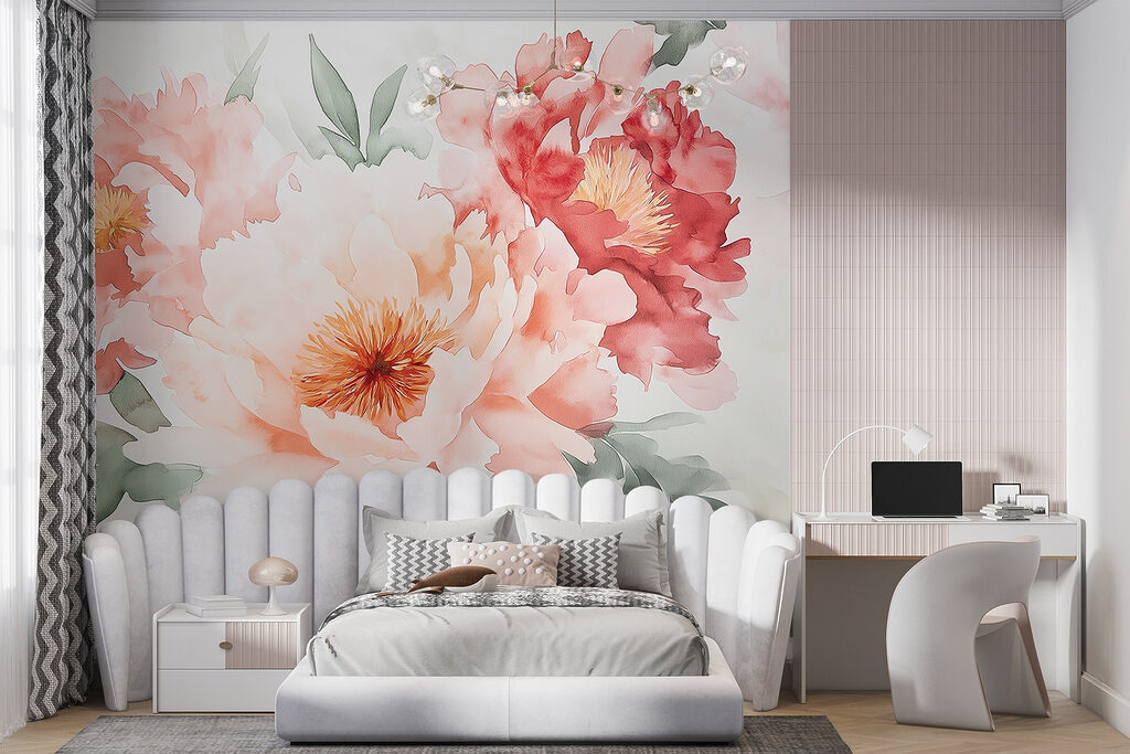 Prachtige bloemen in zachte tinten — interieur 4