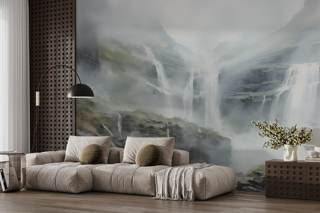 Waterval over grijze rotslagen — interieur 2
