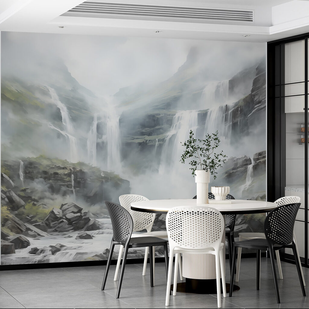 Waterval over grijze rotslagen — interieur 3