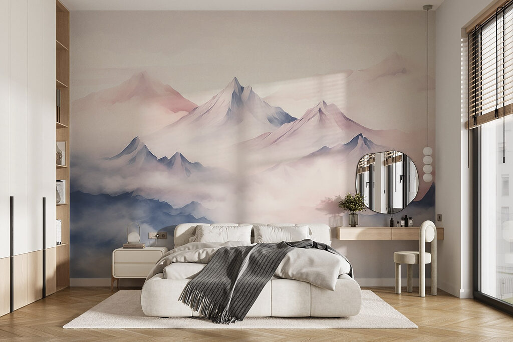 Bergketen met wolken — interieur 1