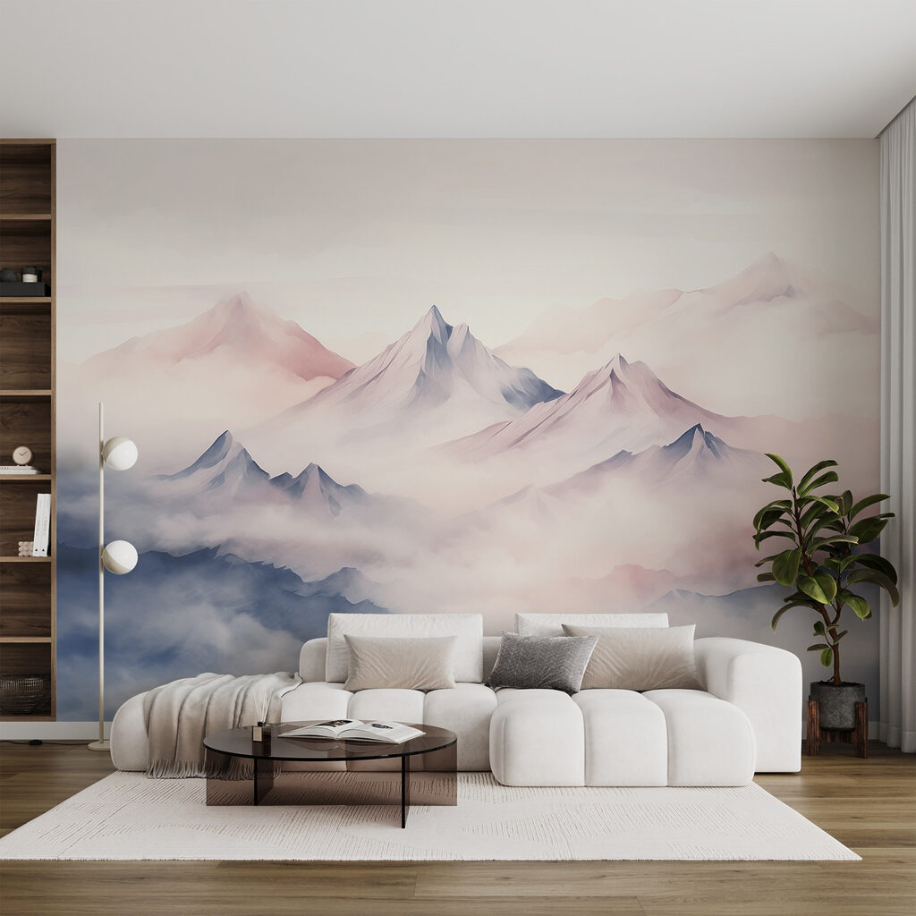Bergketen met wolken — interieur 2