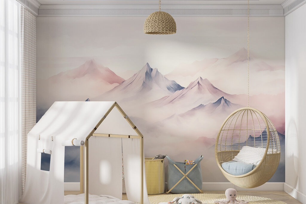 Bergketen met wolken — interieur 4
