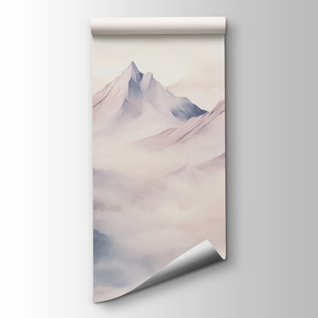 Bergketen met wolken — productweergave