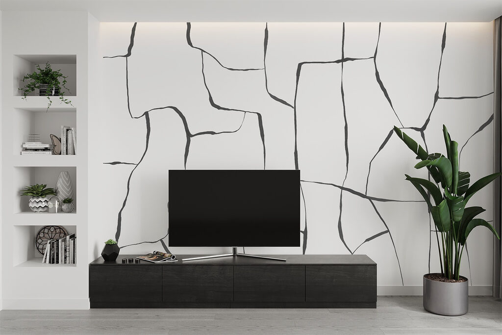 Hoekige lijnen als barsten — interieur 4
