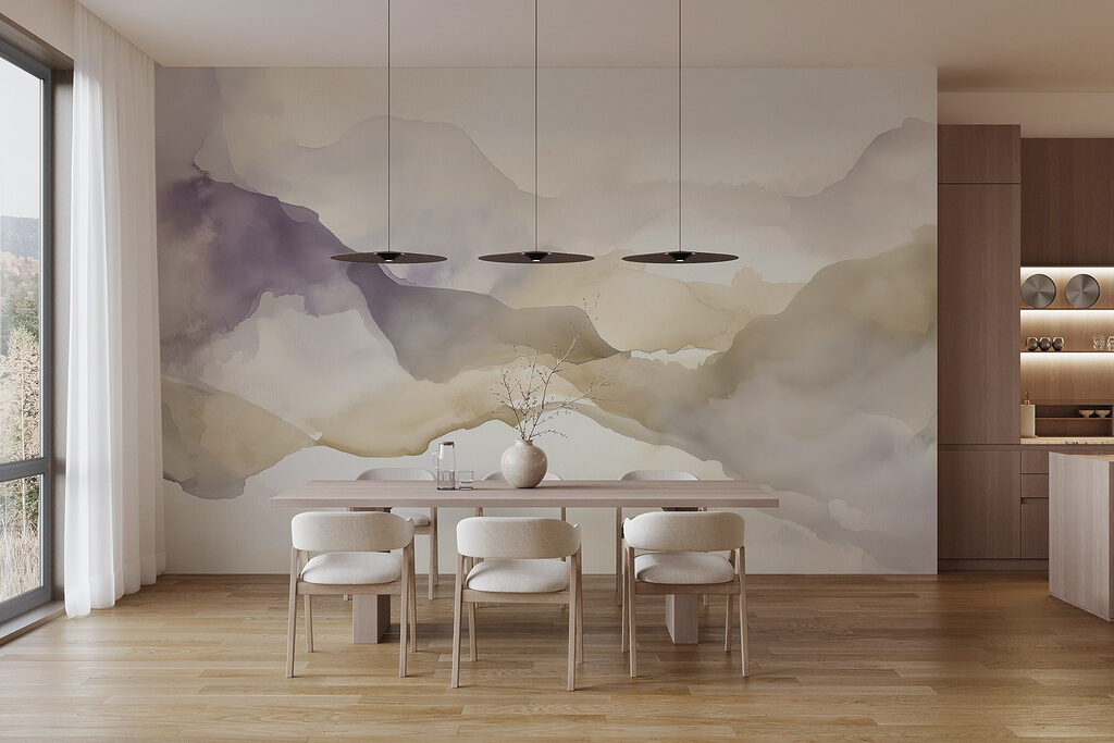 Bergnevel in lichte aquarel — interieur 3