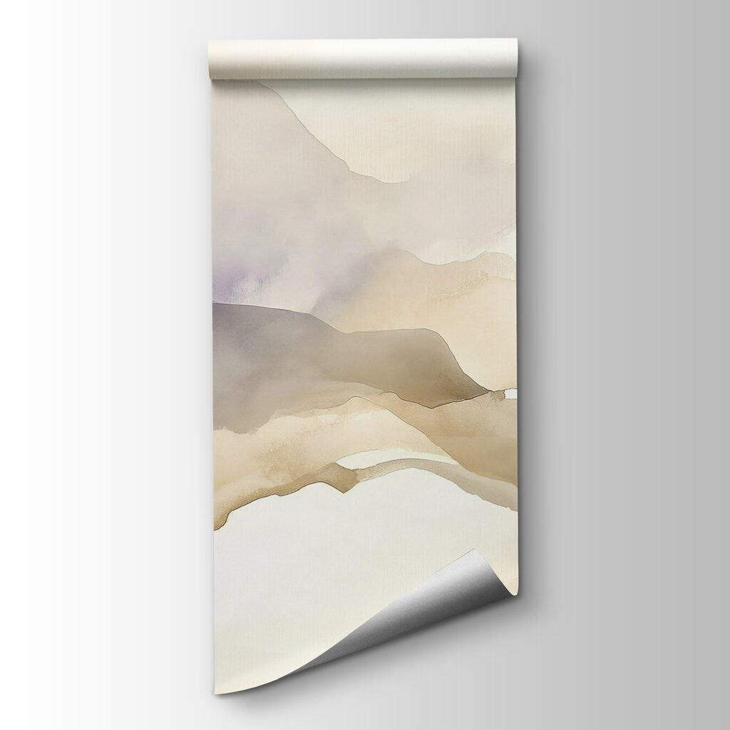 Bergnevel in lichte aquarel — productweergave