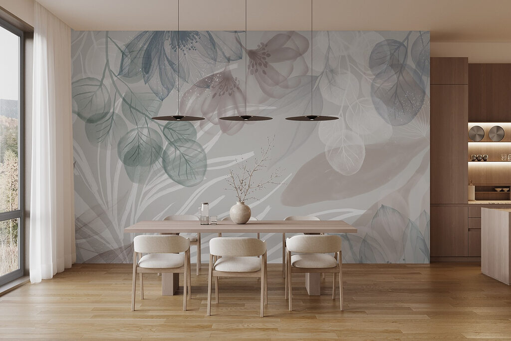 Delicate bloemmotieven in zachte tinten — interieur 6