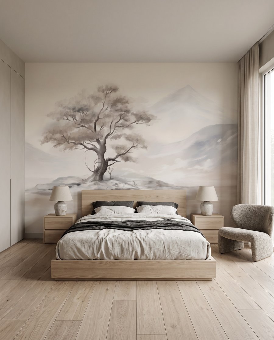 Boom op bleke grond — interieur 2