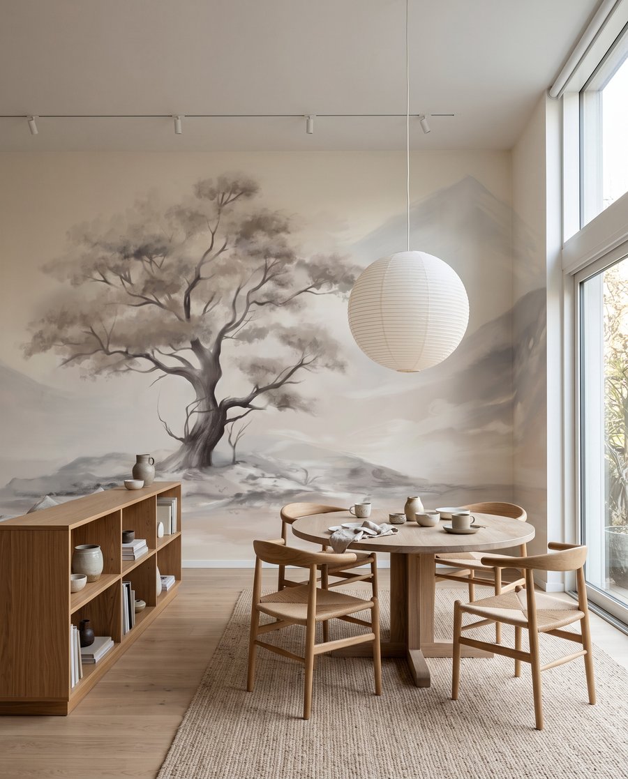 Boom op bleke grond — interieur 3