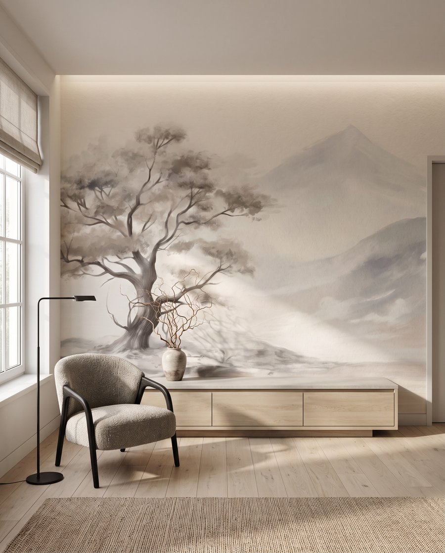 Boom op bleke grond — interieur 4