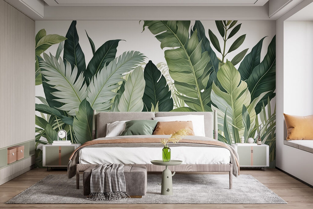 Tropenbladeren met witte nerven — interieur 3