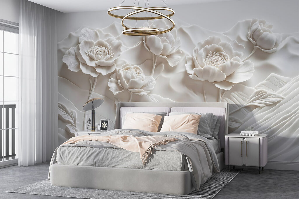 Witte bloementuin in lagen — interieur 3