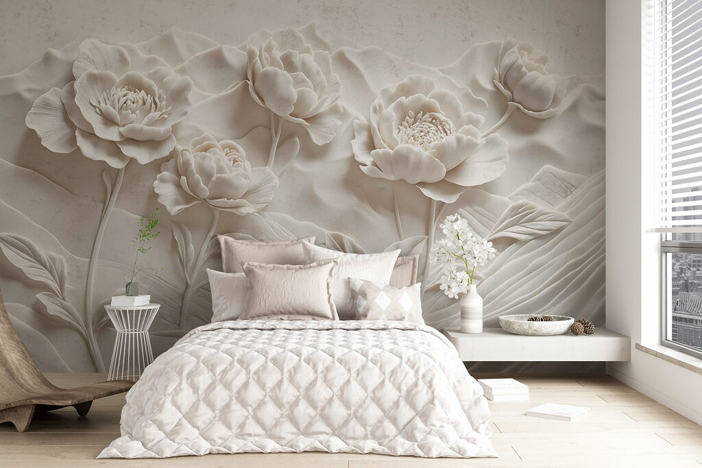 Witte bloementuin in lagen — interieur 4