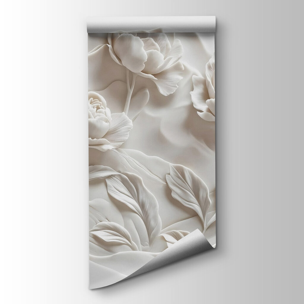 Witte bloementuin in lagen — productweergave