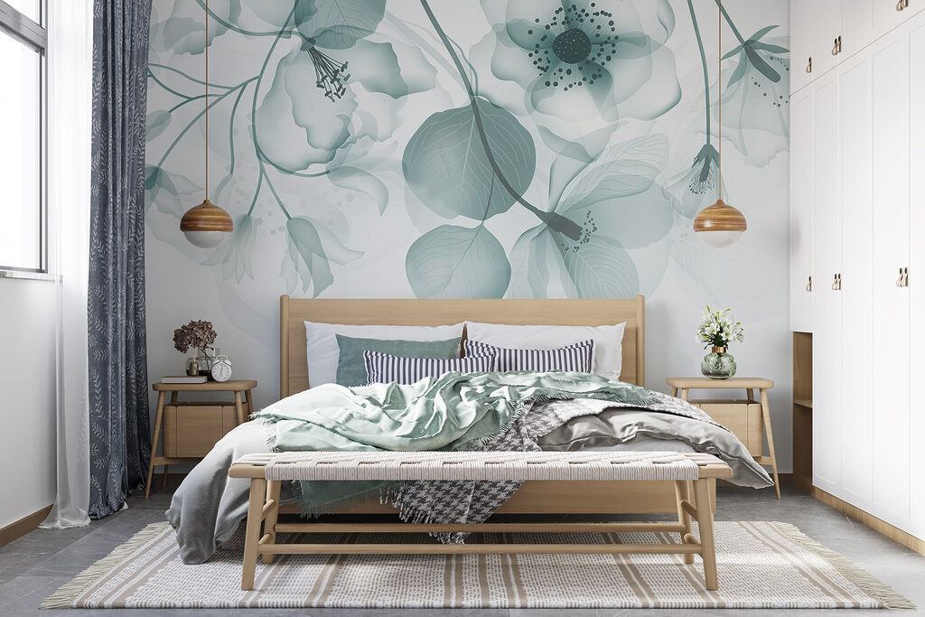 Bloemen boven ronde blaadjes — interieur 2
