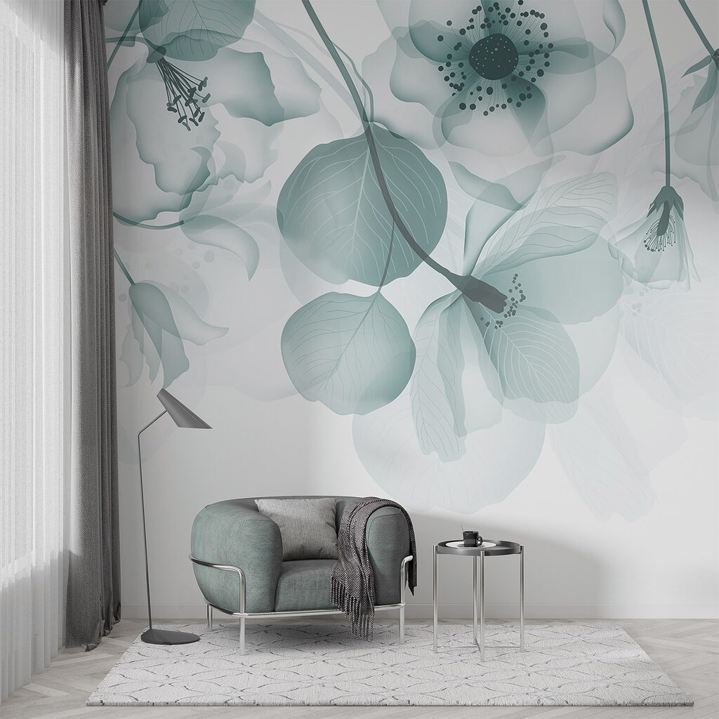 Bloemen boven ronde blaadjes — interieur 3