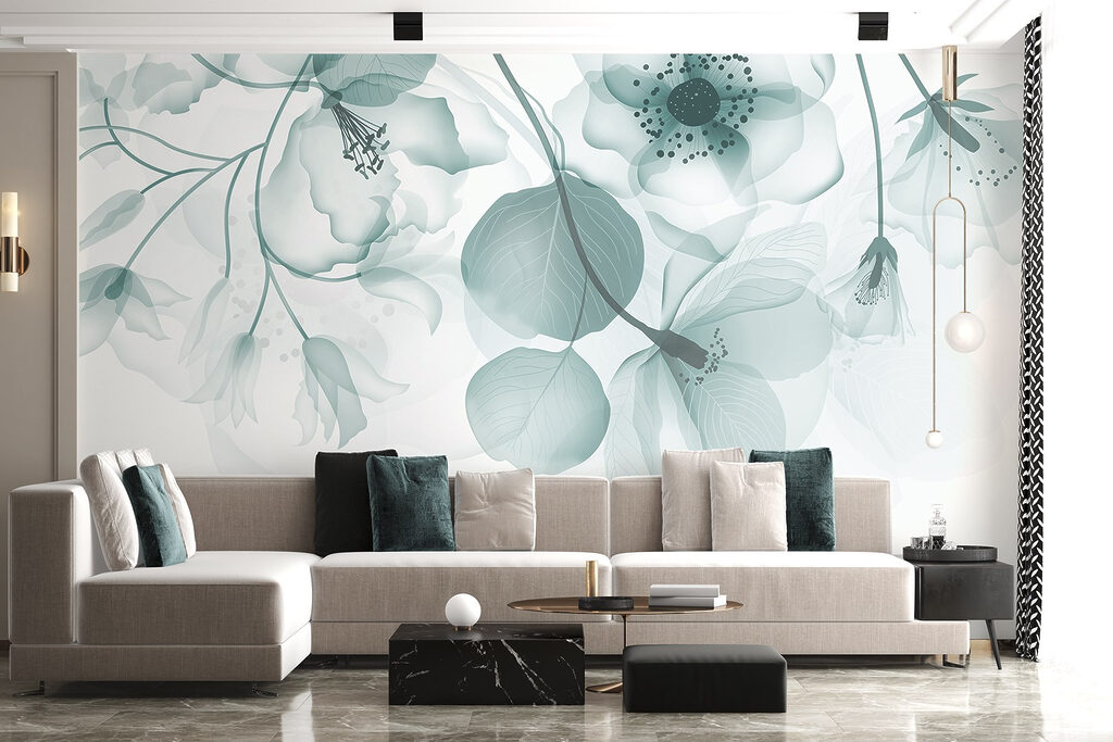 Bloemen boven ronde blaadjes — interieur 4