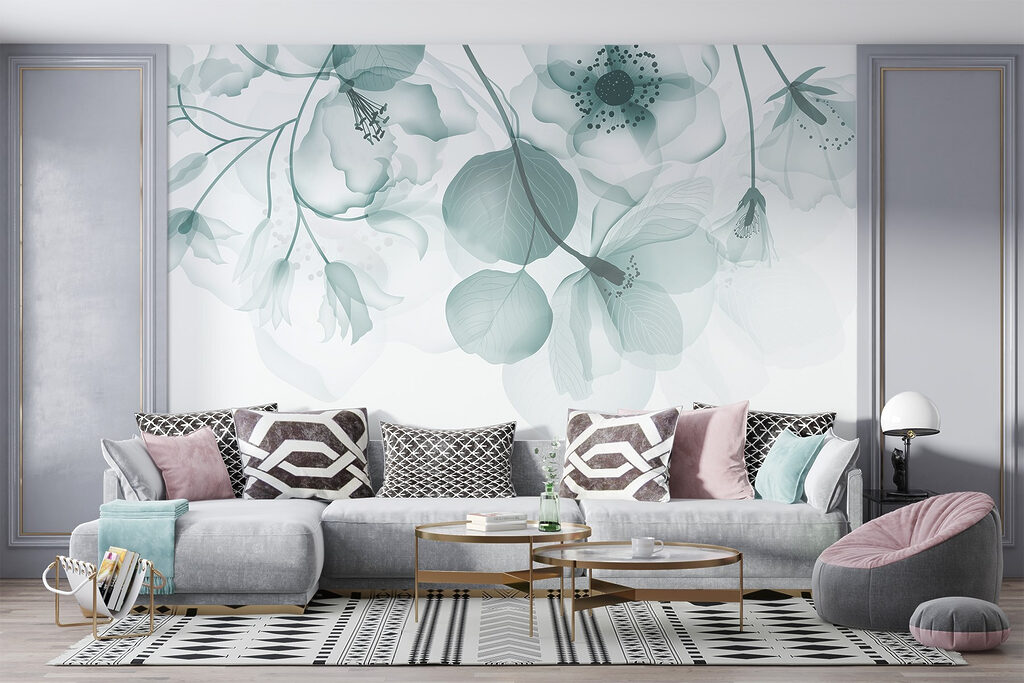 Bloemen boven ronde blaadjes — interieur 5