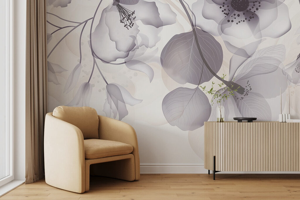 Bloemen boven ronde blaadjes — interieur 6