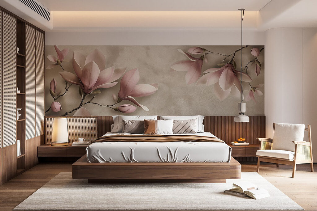 Magnolia langs verweerde vlakken — interieur 1