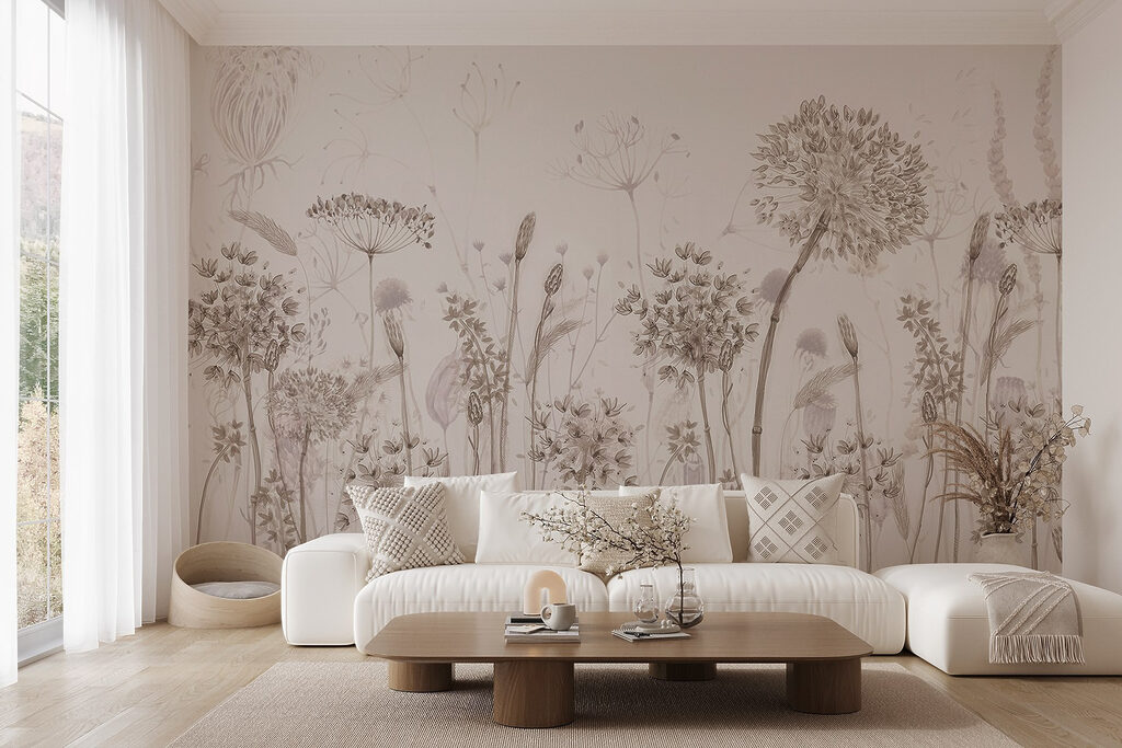 Grassen met ronde bloemschermen — interieur 3