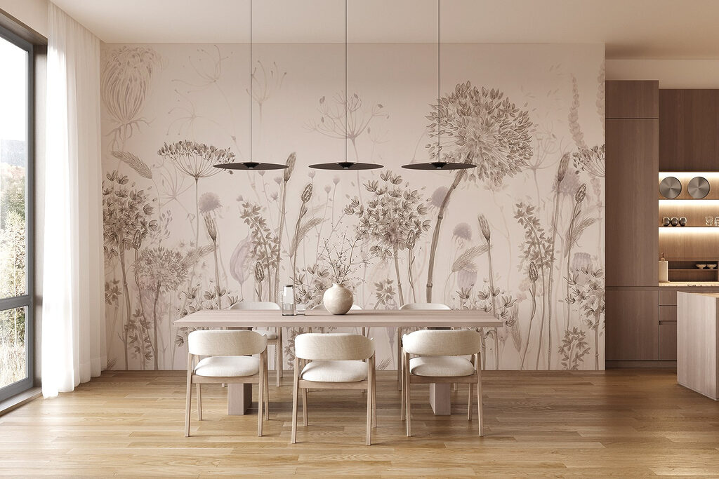 Grassen met ronde bloemschermen — interieur 4