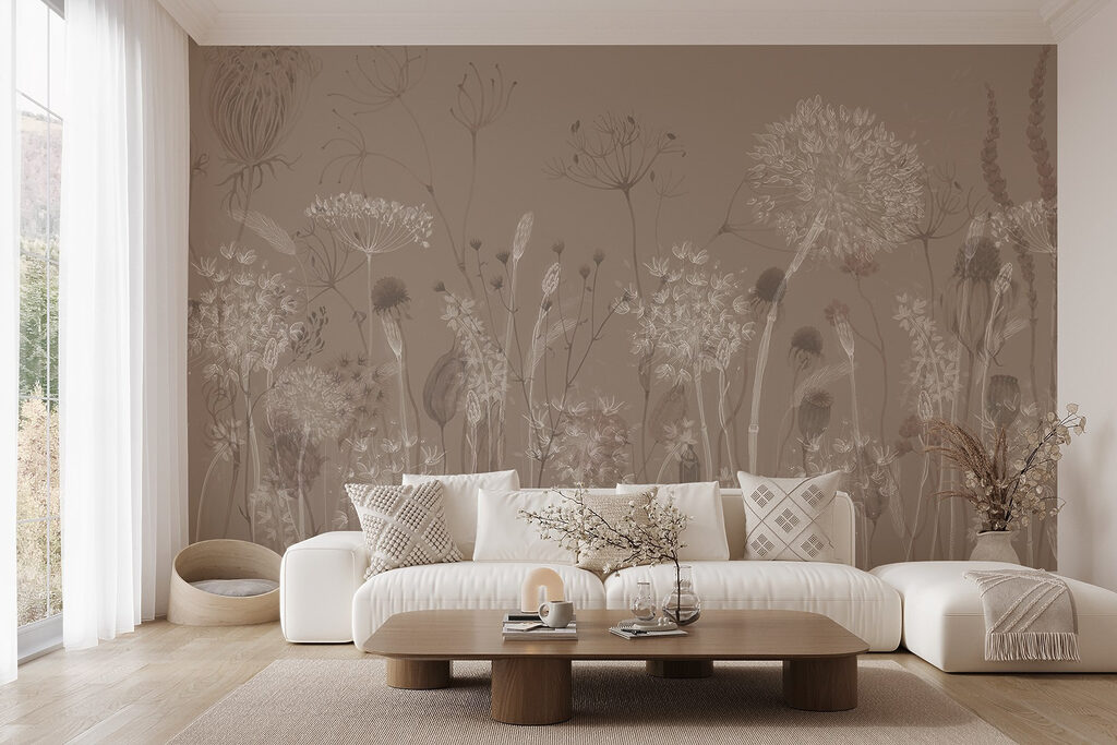 Grassen met ronde bloemschermen — interieur 3