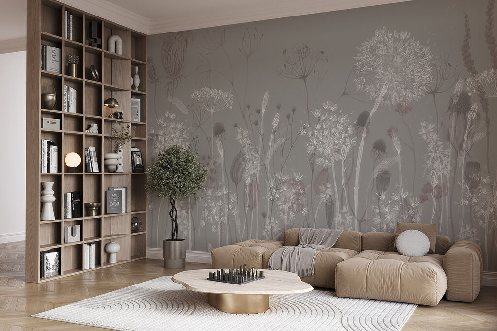 Grassen met ronde bloemschermen — interieur 4
