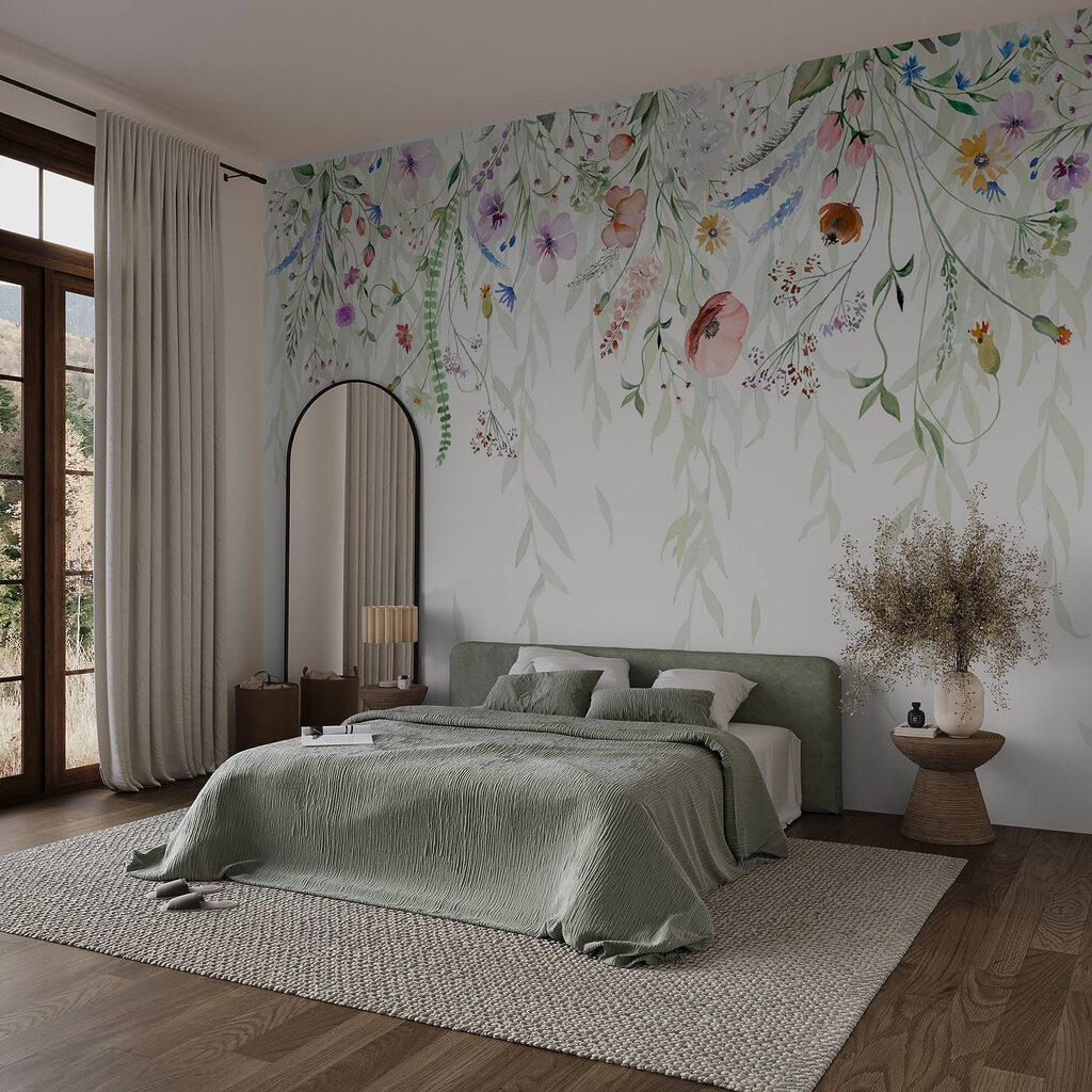 Kleurige bloemen bovenaan — interieur 1