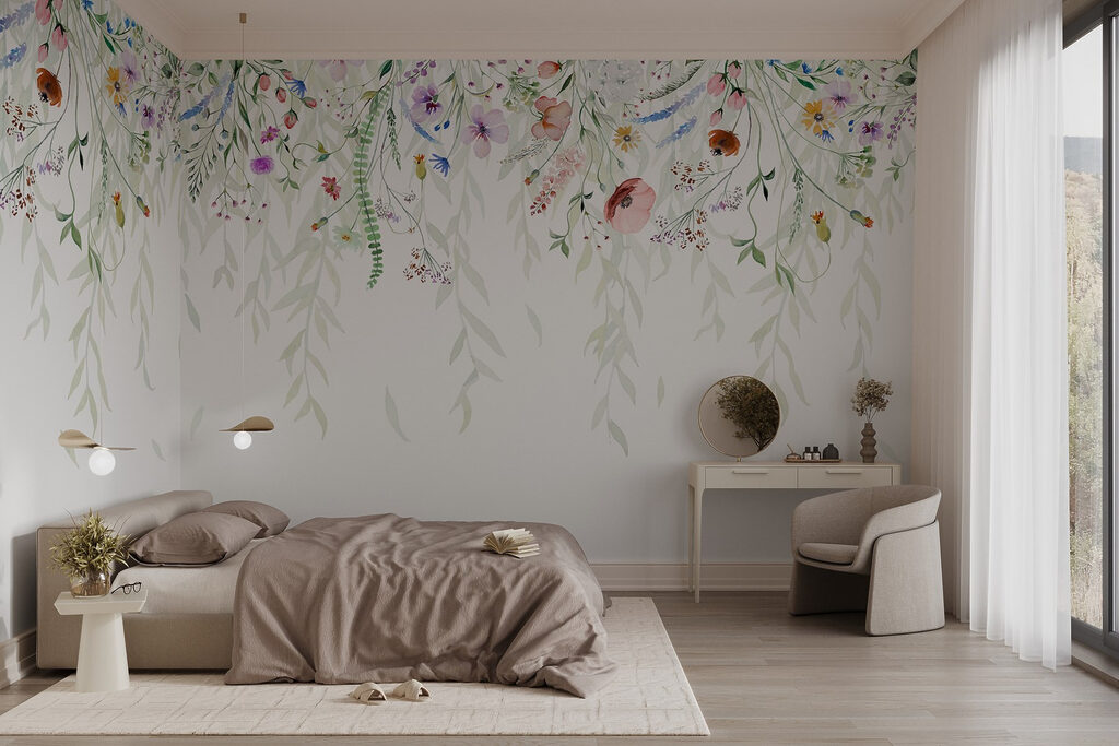Kleurige bloemen bovenaan — interieur 2