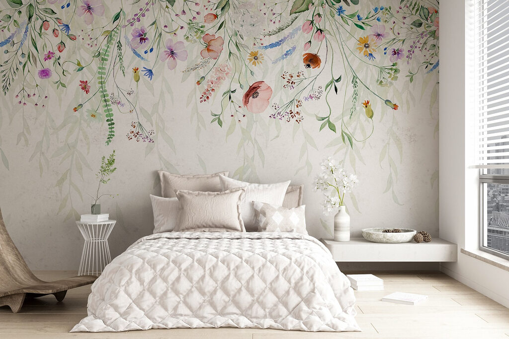 Kleurige bloemen bovenaan — interieur 4