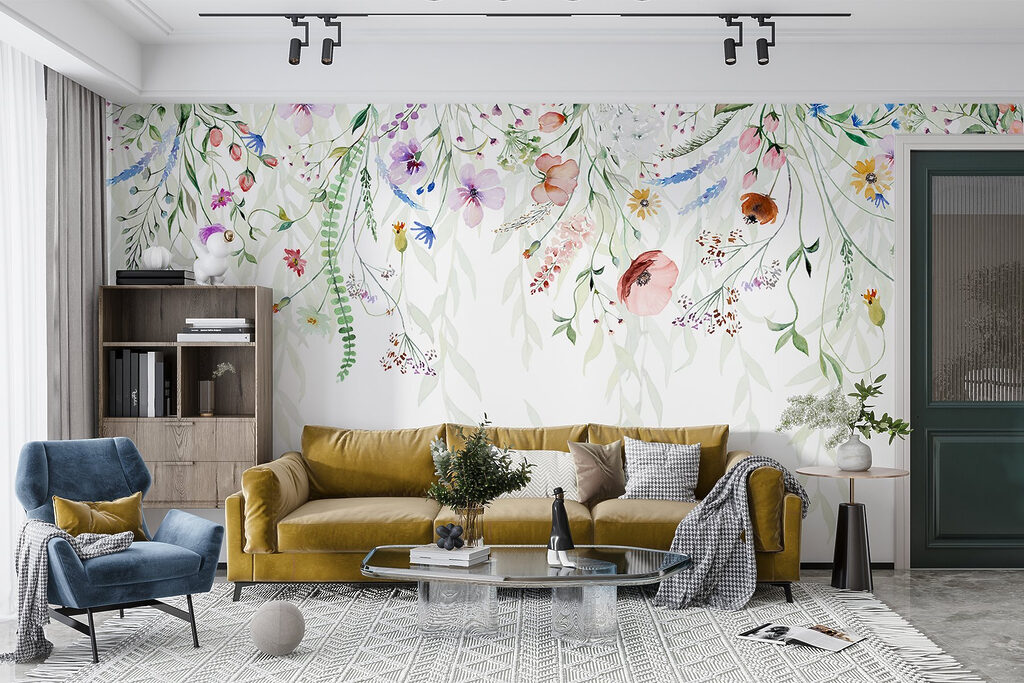 Kleurige bloemen bovenaan — interieur 6