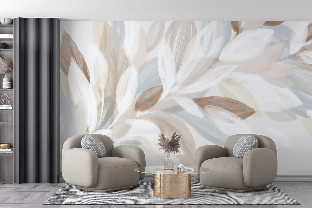 Lichte bladeren in verfstreken — interieur 3