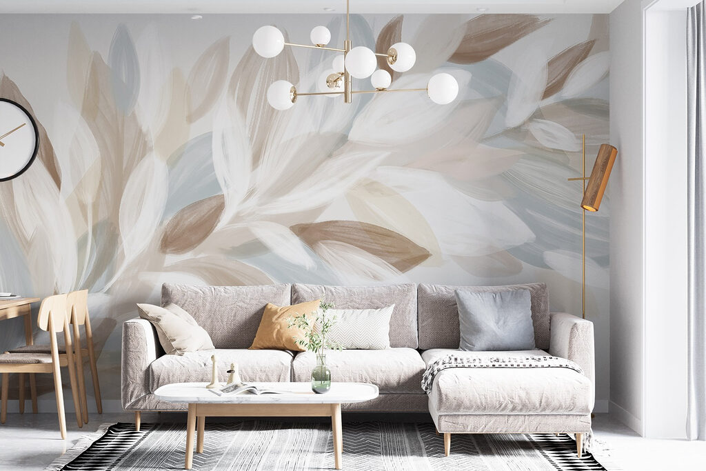 Lichte bladeren in verfstreken — interieur 6