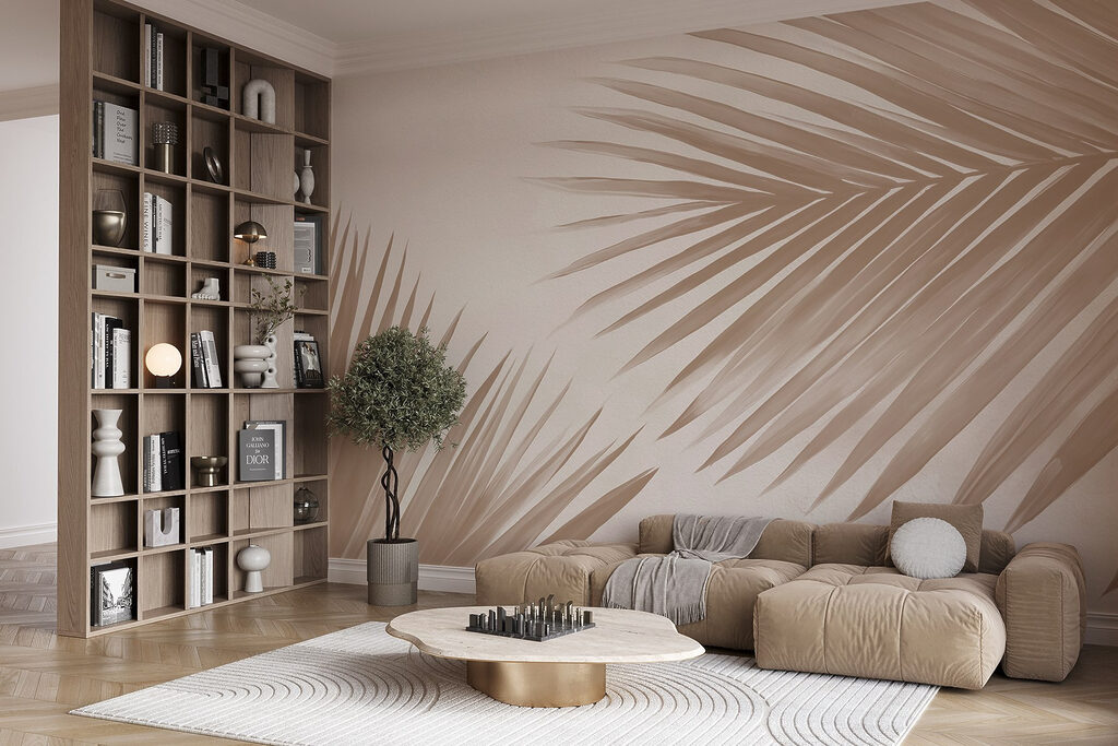 Palmveren in warme contouren — interieur 2