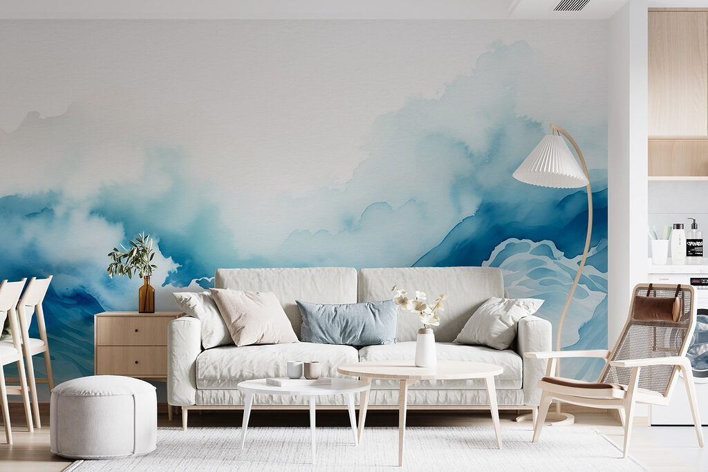 Blauwe branding in inkt — interieur 3