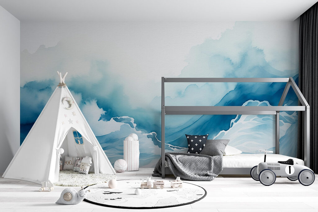 Blauwe branding in inkt — interieur 7