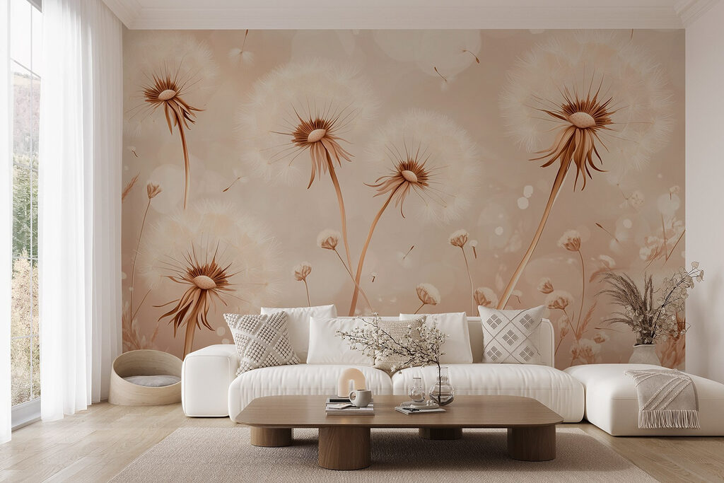 Warme zaadpluizen in licht — interieur 2