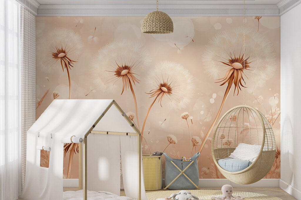 Warme zaadpluizen in licht — interieur 3