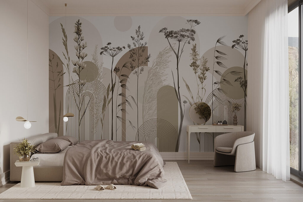 Grassen tussen ronde boogvormen — interieur 1